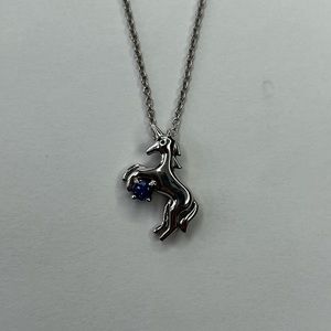 Kay Jewelers "Petite Unicorn Necklace Lab-Created Sapphire Sterling Silver"